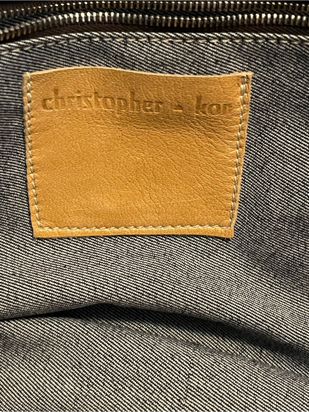 Christopher Kon Women's Tan Leather Shoulder Tote with Buckle Strap Detail - Picture 7 of 8